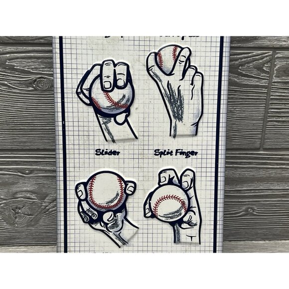 Baseball Pitching Grips Guide Perfect Pitch Metal Sign Open Road Sports Decor - Picture 6 of 8